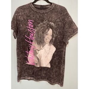 Whitney Houston Graphic T Shirt Acid Wash Vintage Style Music‎ Icon Medium